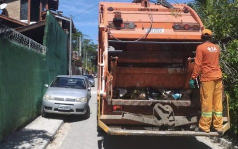 Coleta de lixo no litoral norte