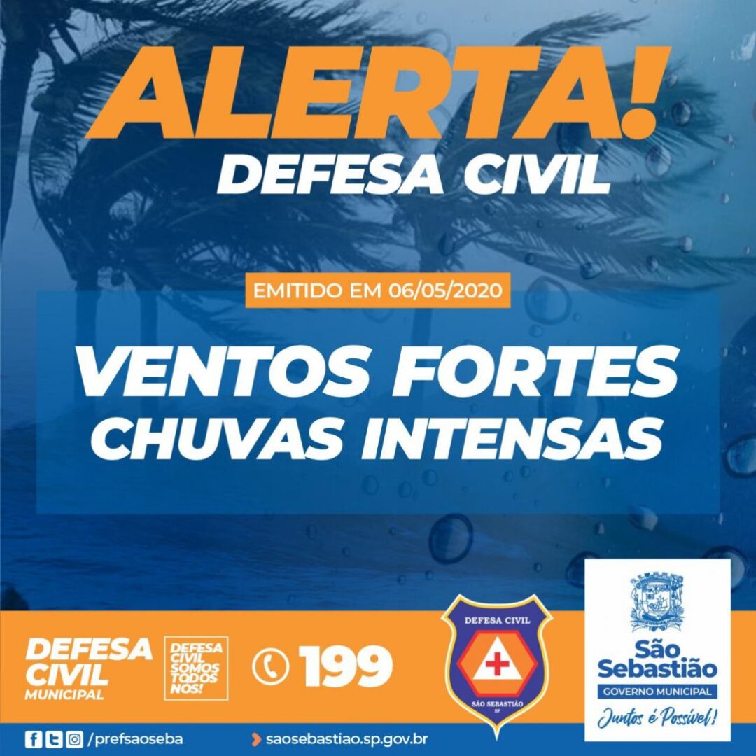 Defesa Cívil alerta a região