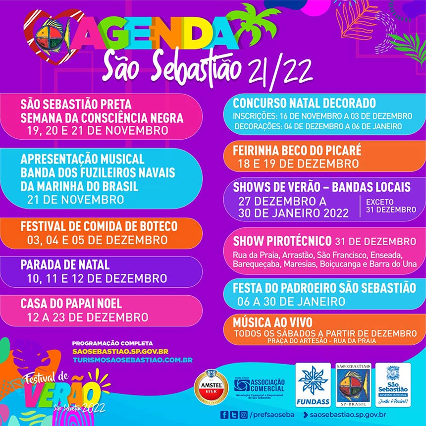 mp Eventos de São Sebastião com agenda de 2021/2022