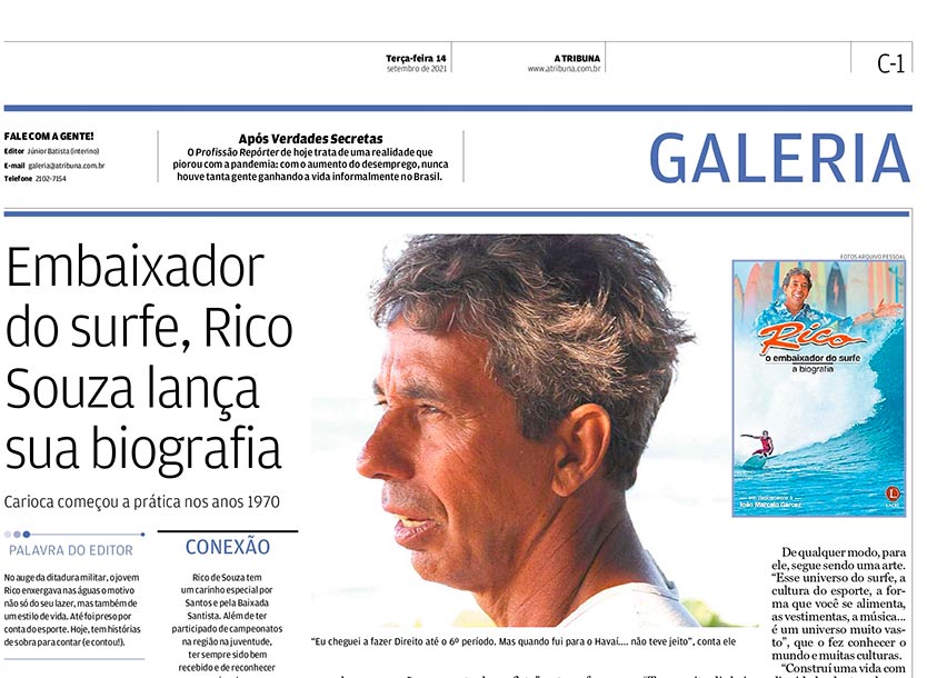 Rico de Souza embaixador do surfe brasileiro