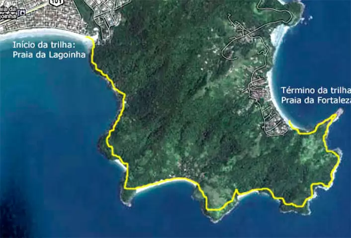 Trilha das 7 praias em Ubatuba