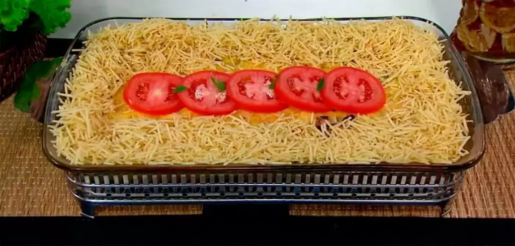 Lanche de forno delicioso e cremoso