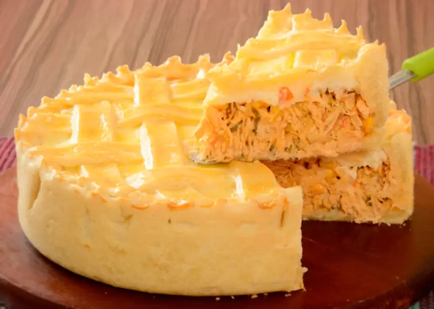 Empadão de frango delicioso
